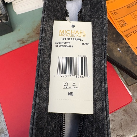 Michael Kors Black Crossbody Bag with Signature MK Monogram - Picture 5 of 6